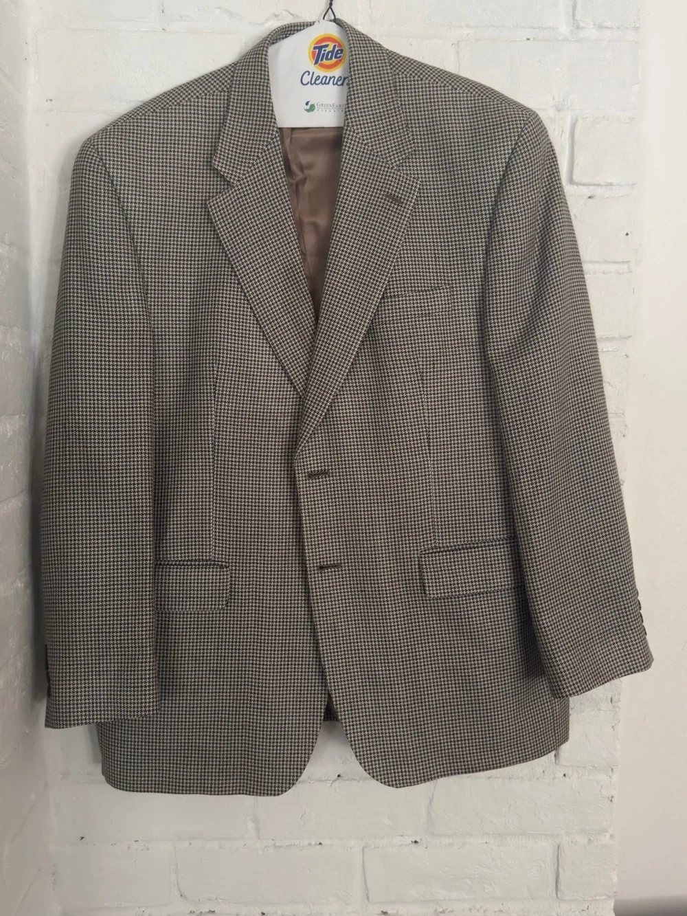 Ralph Lauren Lauren 100% Silk Houndstooth Blazer Sport Coat Men’s 44R Classic